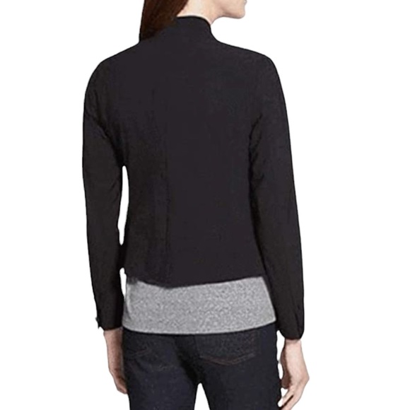 Eileen Fisher Black Wool Blend Stretch One Button Jacket sz 6 EUC - Picture 11 of 11